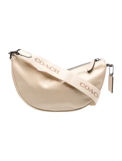 Pre-owned Coach Leather Shoulder Bag In Neutral