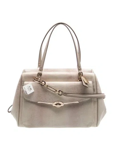Pre-owned Coach Leather Shoulder Bag In Neutral
