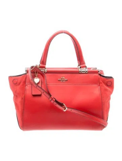 Pre-owned Coach Leather Shoulder Bag In Neutral
