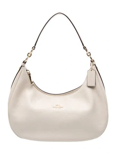 Pre-owned Coach Leather Shoulder Bag In Neutral