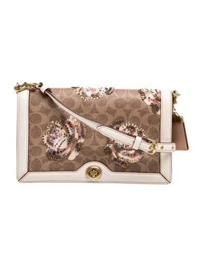 Pre-owned Coach Leather Shoulder Bag In Neutral
