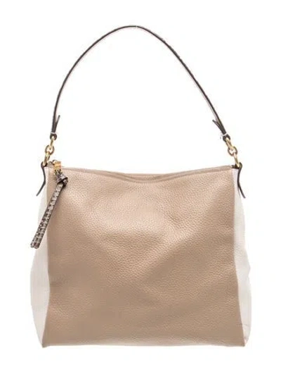 Pre-owned Coach Leather Shoulder Bag In Neutral