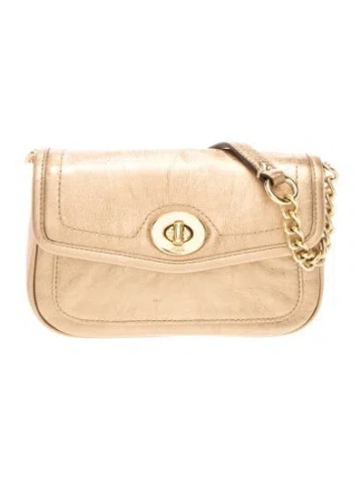 Pre-owned Coach Leather Shoulder Bag In Neutral