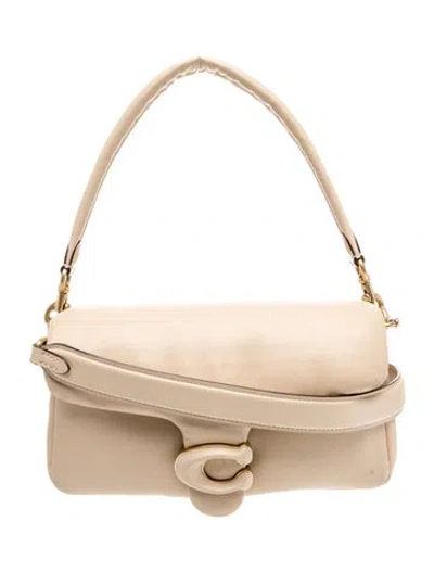 Pre-owned Coach Leather Shoulder Bag In Neutral