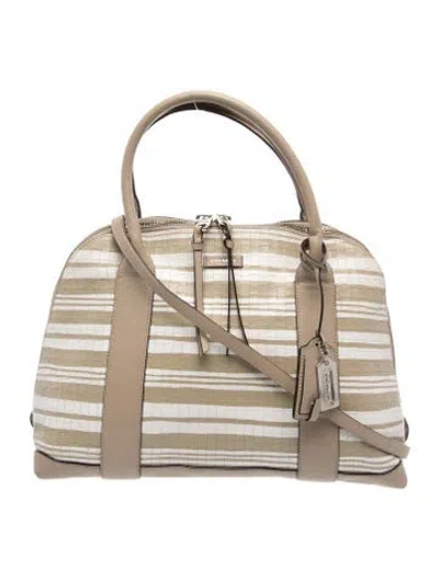 Pre-owned Coach Leather Shoulder Bag In Neutral