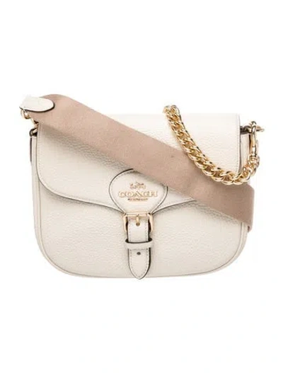 Pre-owned Coach Leather Shoulder Bag In Neutral