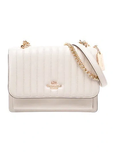 Pre-owned Coach Leather Shoulder Bag In Neutral