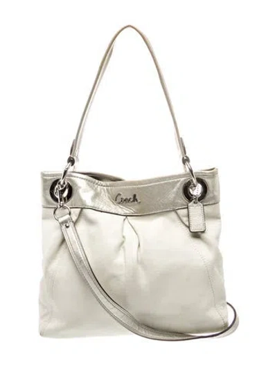 Pre-owned Coach Leather Shoulder Bag In Neutral