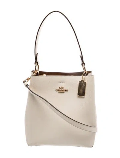 Pre-owned Coach Leather Shoulder Bag In Neutral