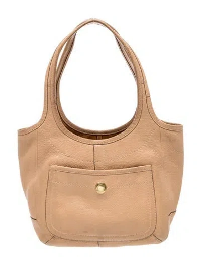 Pre-owned Coach Leather Shoulder Bag In Neutral