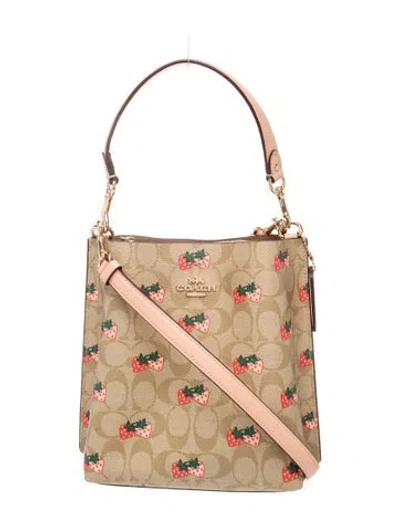 Pre-owned Coach Leather Shoulder Bag In Neutral