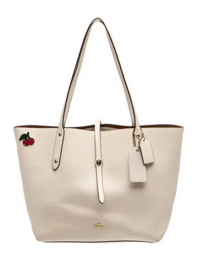 Pre-owned Coach Leather Shoulder Bag In Neutral