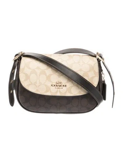 Pre-owned Coach Leather Shoulder Bag In Neutral