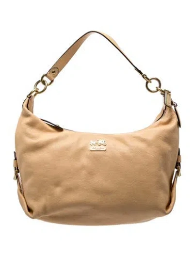 Pre-owned Coach Leather Shoulder Bag In Neutral
