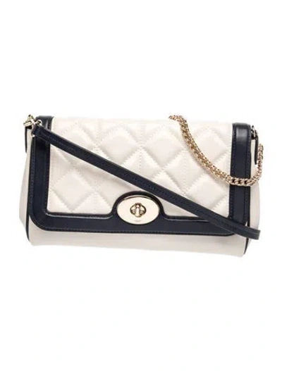 Pre-owned Coach Leather Shoulder Bag In Neutral