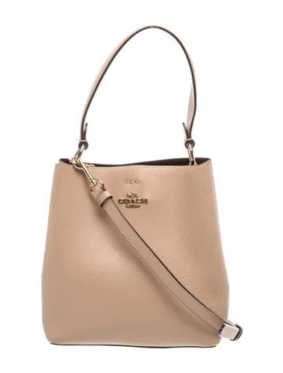 Pre-owned Coach Leather Shoulder Bag In Neutral