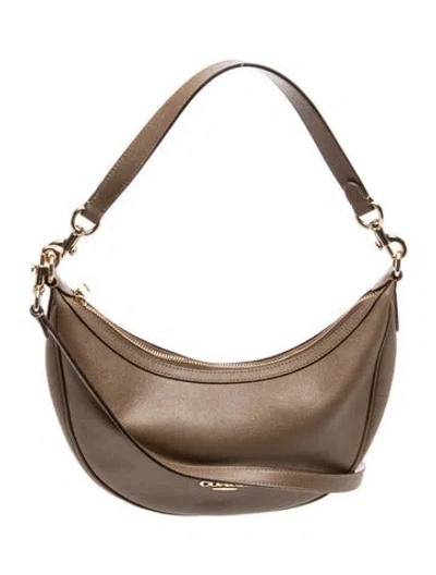 Pre-owned Coach Leather Shoulder Bag In Neutral