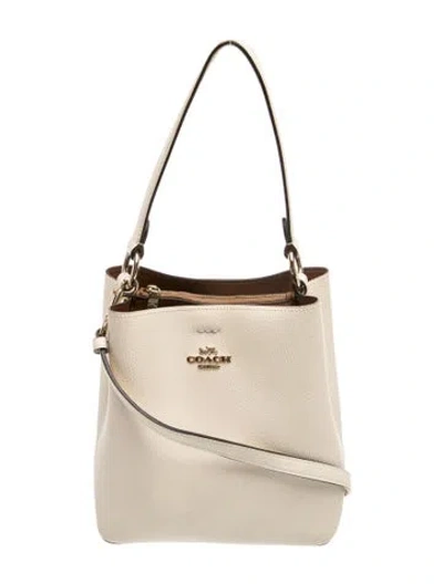 Pre-owned Coach Leather Shoulder Bag In Neutrals