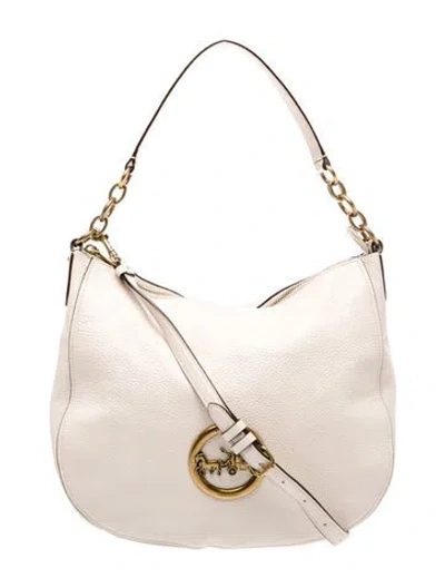Pre-owned Coach Leather Shoulder Bag In Neutrals