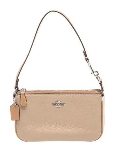 Pre-owned Coach Leather Shoulder Bag In Neutrals