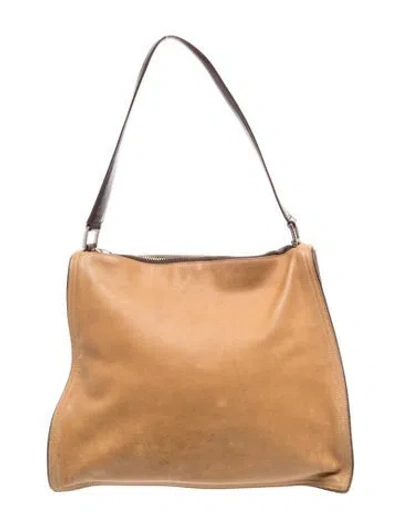 Pre-owned Coach Leather Shoulder Bag In Neutrals