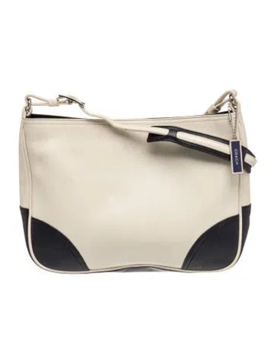 Pre-owned Coach Leather Shoulder Bag In Neutrals