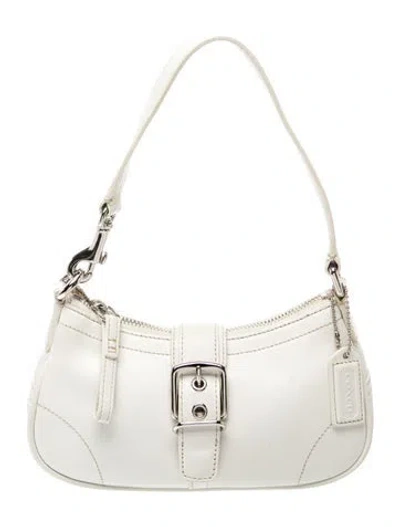 Pre-owned Coach Leather Shoulder Bag In Neutrals