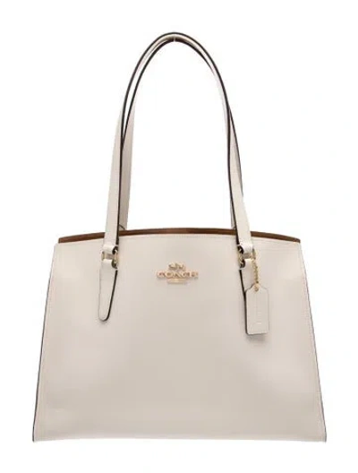 Pre-owned Coach Leather Shoulder Bag In Neutrals