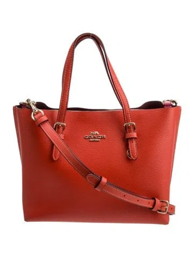 Pre-owned Coach Leather Shoulder Bag In Orange