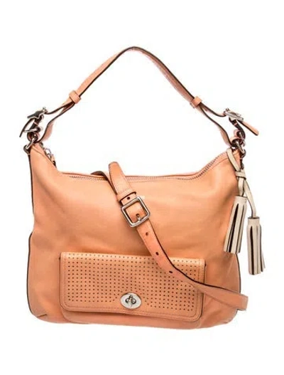 Pre-owned Coach Leather Shoulder Bag In Orange