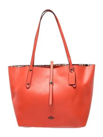 Pre-owned Coach Leather Shoulder Bag In Orange