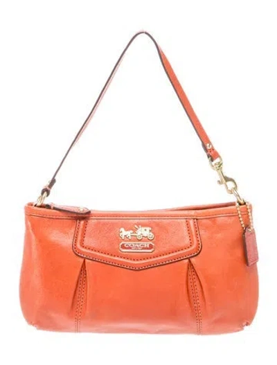 Pre-owned Coach Leather Shoulder Bag In Orange