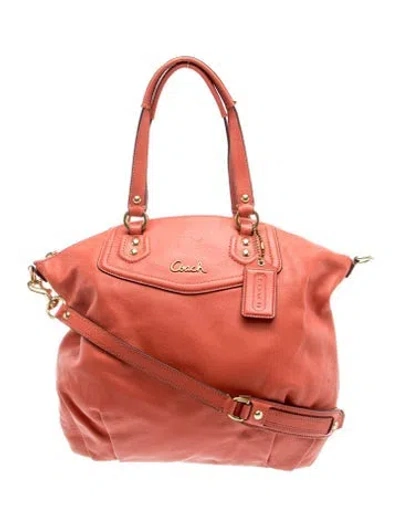 Pre-owned Coach Leather Shoulder Bag In Orange