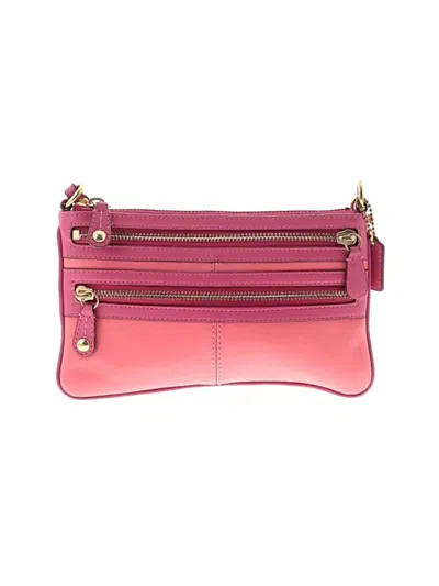 Pre-owned Coach Leather Shoulder Bag In Pink