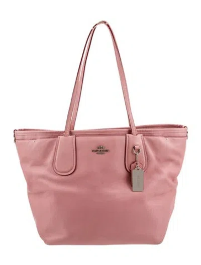 Pre-owned Coach Leather Shoulder Bag In Pink