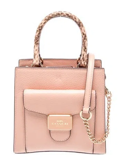 Pre-owned Coach Leather Shoulder Bag In Pink