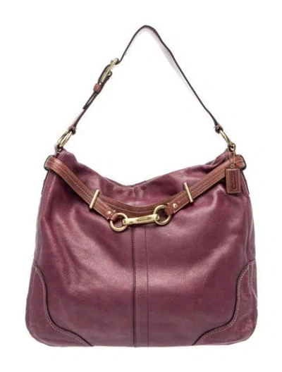 Pre-owned Coach Leather Shoulder Bag In Pink