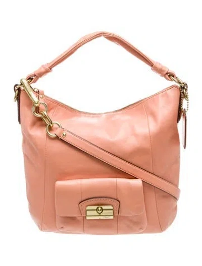 Pre-owned Coach Leather Shoulder Bag In Pink