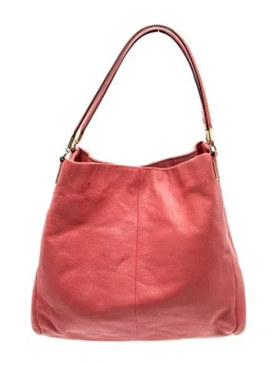 Pre-owned Coach Leather Shoulder Bag In Pink