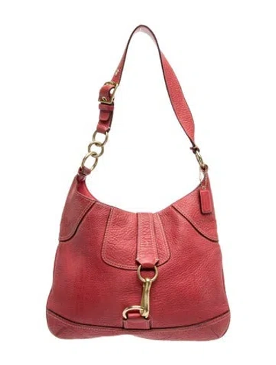 Pre-owned Coach Leather Shoulder Bag In Pink