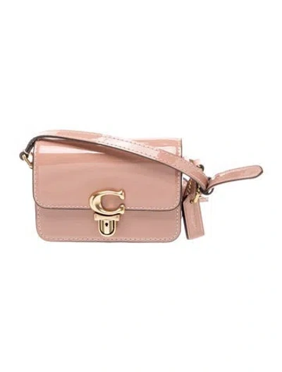 Pre-owned Coach Leather Shoulder Bag In Pink