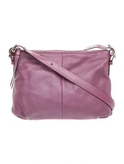 Pre-owned Coach Leather Shoulder Bag In Pink