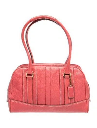 Pre-owned Coach Leather Shoulder Bag In Pink