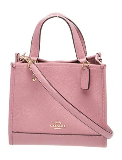 Pre-owned Coach Leather Shoulder Bag In Pink