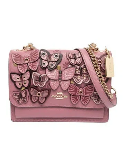 Pre-owned Coach Leather Shoulder Bag In Pink
