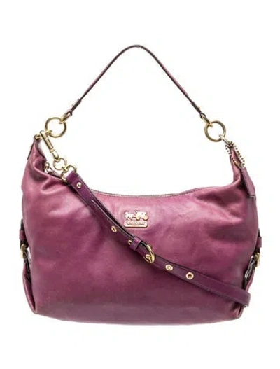Pre-owned Coach Leather Shoulder Bag In Pink