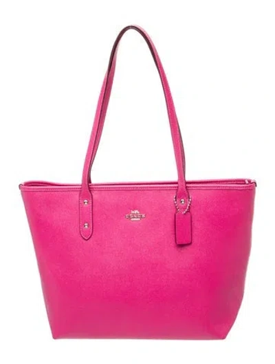 Pre-owned Coach Leather Shoulder Bag In Pink