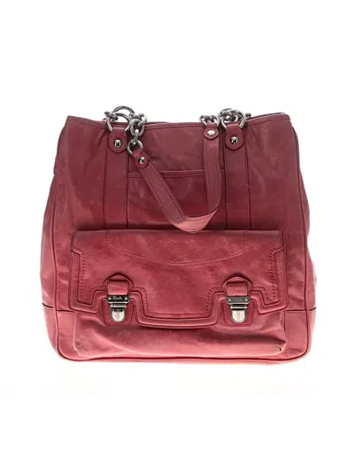 Pre-owned Coach Leather Shoulder Bag In Pink