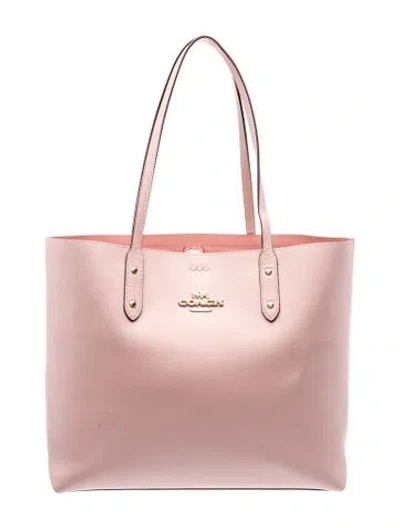 Pre-owned Coach Leather Shoulder Bag In Pink