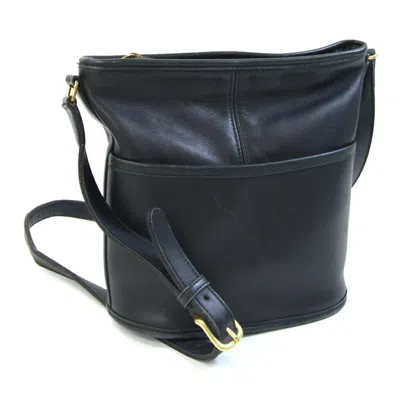 Pre-owned Coach Leather Shoulder Bag () In Black